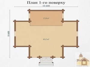 Зруб з куполом дерев'яне храмове будівництво