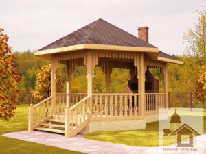 Альтанки з дерева під ключ від компанії Закарпат Зруб-Буд