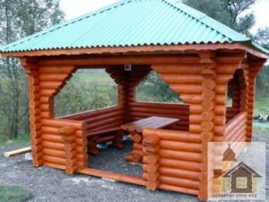 Бесідка з дерева під ключ від Закарпат Зруб-Буд