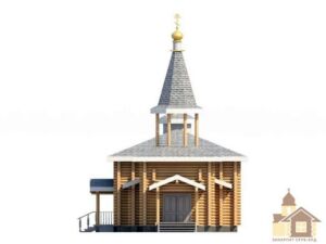 Будівництво дерев'яного храму 151 м² від ЗСБ