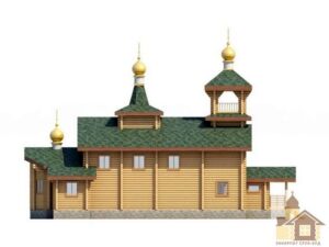 Будівництво храмів з дерева: проект церкви ЗСБ-138 м²