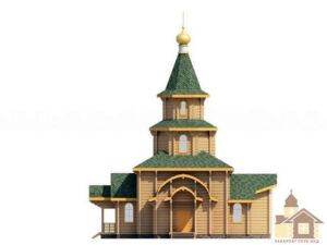 Будівництво дерев'яного храму ЗСБ-170 м² з бруса.