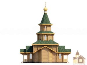 Дерев'яний храм ЗСБ-170 м² на замовлення з унікальним дизайном.