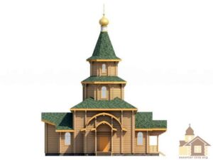 Будівництво дерев'яного храму ЗСБ-170 м² під ключ.