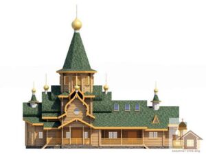 Храм із дерева ЗСБ-283 м² під ключ із гарантією якості.