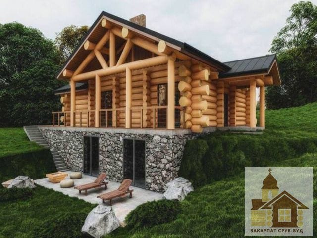 Дерев'яний будинок «Сучасне Закарпаття» 325 м² від ЗСБ