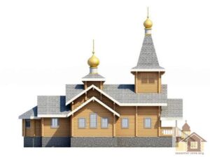 Купити проєкт дерев'яного храму ЗСБ-143 м² під ключ.