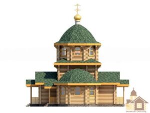 Детальний проект дерев'яного храму для реалізації під ключ.