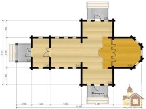Проєктування дерев'яних храмів 140 м² від ЗСБ