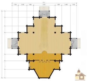 Церковна архітектура Карпат у проєкті храму ЗСБ-170 м².