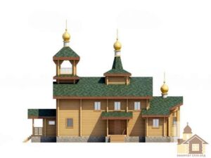 Церква з дуба: проект дерев'яного храму під ключ ЗСБ-138 м²