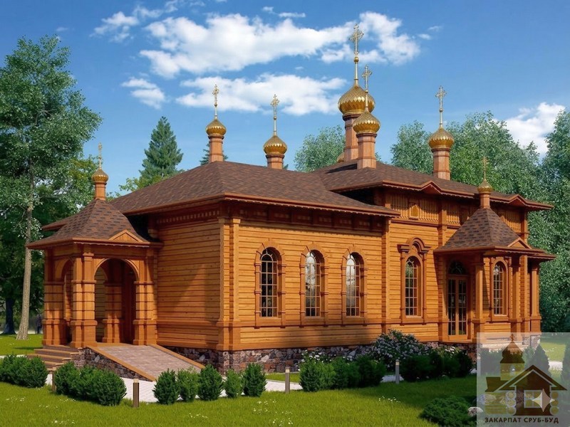 Будівництво церкви зі зрубу за готовим проєктом