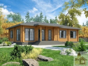 Budynok z kolody з масивної смереки для постійного проживання