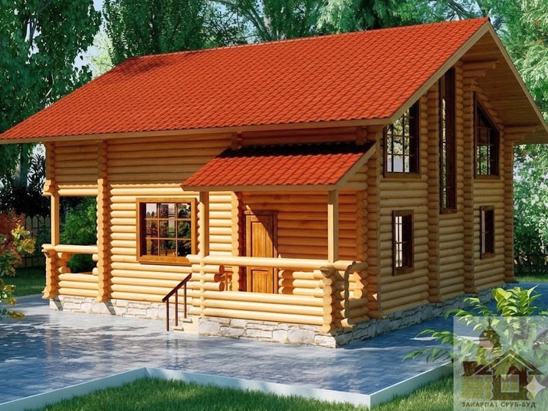 Котедж канадська рубка проект Гірський Титан 160 м2