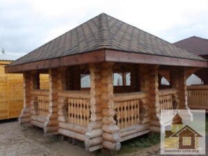 Купити зруб бесідки з дерева в Україні — надійна садова дерев’яна альтанка від компанії «Закарпат Зруб-Буд».