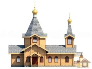 Ціна дерев'яної церкви – проект зрубу храму під ключ.