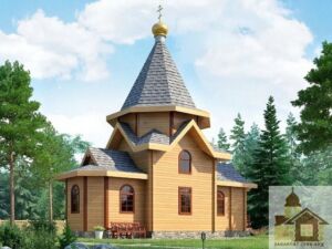 Церква зі зрубу під ключ — реалізований проект дерев’яної церкви ЗСБ-57 м².
