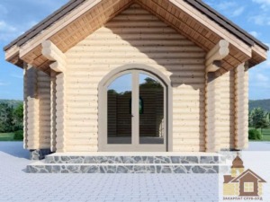 Вручну рублена дерев’яна церква зі зруба під ключ (ЗСБ-66 м²)