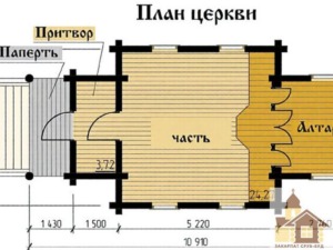 Zrub-khramu Дерев'яна церква ЗСБ-39 м²