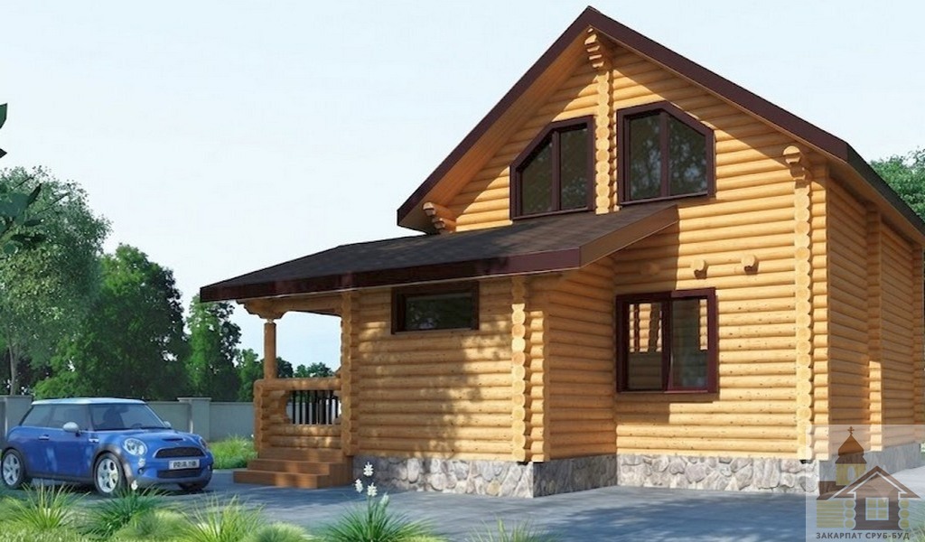 Купити зруб під ключ — двоповерховий будинок 119 м²