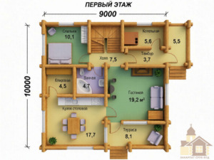 Зруб смерека ціна за квадратний метр проект Гірський Титан