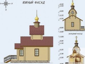 Зрубна церковна споруда під ключ — дерев’яна церква ЗСБ-32 м².