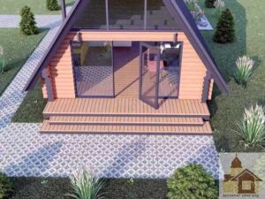 Купити зруб Будинок «Зубок» A-frame під ключ