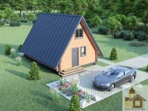 Купити зруб A-frame «Зубок» 45 м²