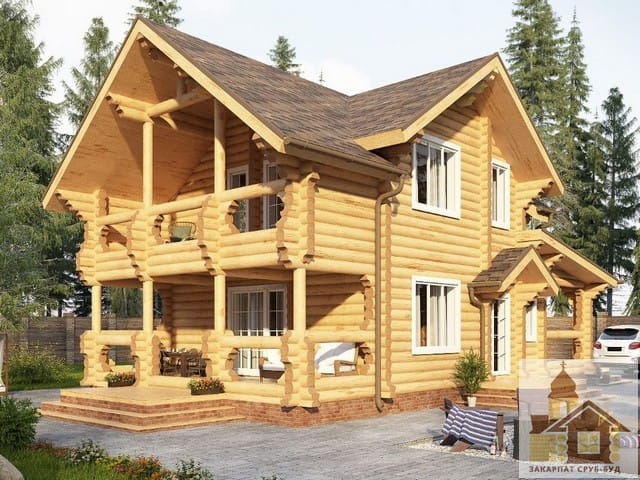 Дерев'яний будинок «Казковий зруб» 172 м² під ключ