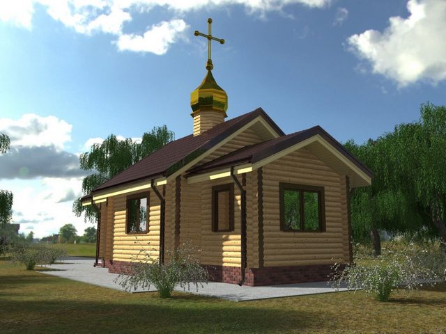 Дерев’яна каплиця зі зрубу — мініатюрний храм під ключ