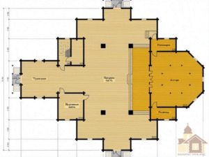 Дерев'яний храм 540 м² під ключ