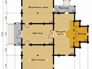 Хрестильня церкви 158 м²: внутрішній опис