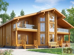 Проект дерев'яного будинку із зрубу під ключ-Купити зруб