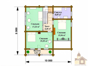 Купити зруб 153 м² — проект будинку 153 м²