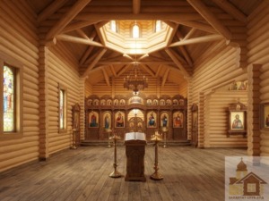 Шатрова дерев'яна церква зі зруба