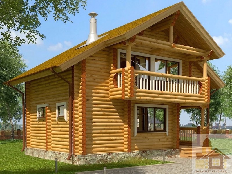 Замовити баню зі смереки ціна Україна проект Смерековий Гроно 88 м2