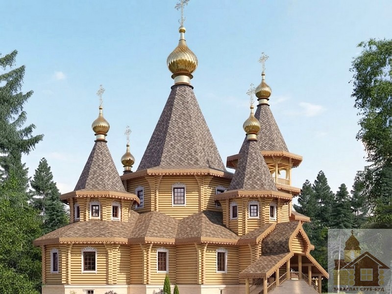 Замовити храм 540 м² під ключ із дерев'яного зрубу
