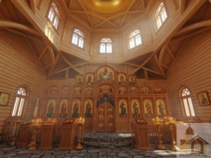 Хрестово-купольна дерев'яна церква