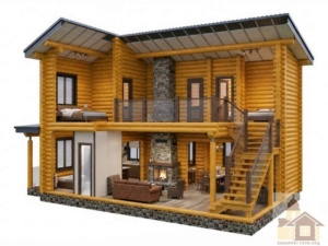 Купити зруб будинку ціна — проект дерев'яного будинку 162 м²