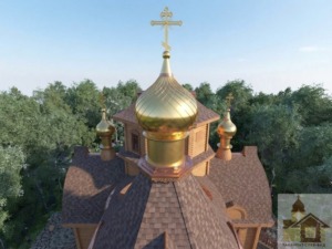 Дерев'яна церква з ганком