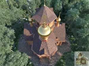 Дерев'яна церква з трапезною