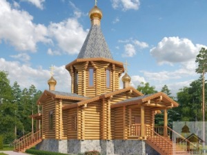 Проєкт та будівництво дерев'яного храму площею 87 м² під ключ.
