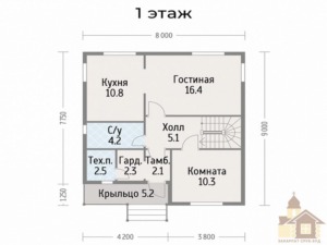 Затишний дерев'яний котедж 122 м² із сучасним плануванням
