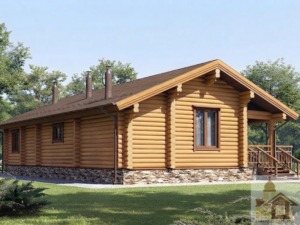 Зруб 97 м² із карпатської смереки