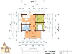 Купити зруб з бруса «Зруб ексклюзивного дизайну»