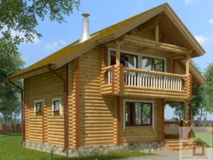 Архітектурна дерев'яна баня проект «Полонинська Тиша» 88 м2, щоб купити зруб бані в Україні Одеса.