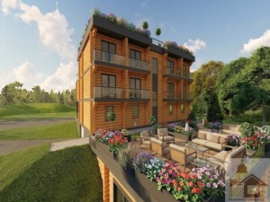 Готельні номери зі зрубу у дерев’яному комплексі 780 м²