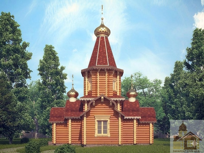 Храм під ключ ціна Киев — інтер’єр дерев’яної церкви 63 м²