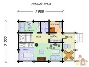Затишний котедж зі смереки під ключ — професійне будівництво житлових зрубів Закарпаття під ключ від майстрів «Закарпат Зруб-Буд».