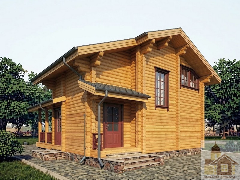 Купити зруб дерев'яного будинку 92 м² під ключ